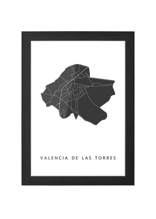 Valencia de las Torres Ingelijst in Zwart lijst Kopen | Kunst in Kaart
