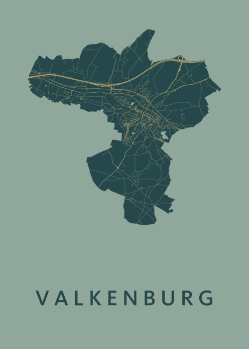 Valkenburg Stadskaart poster Amazon