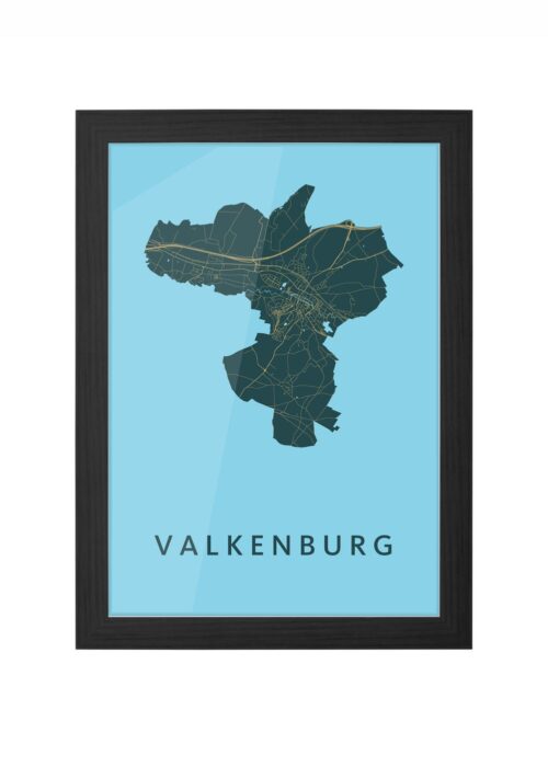 Valkenburg Azure Ingelijst in Zwart lijst Kopen | Kunst in Kaart