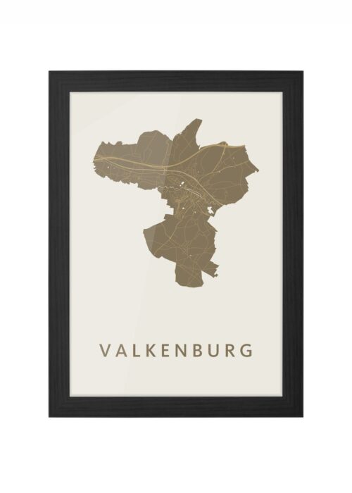 Valkenburg Gold Ingelijst in Zwart lijst Kopen | Kunst in Kaart