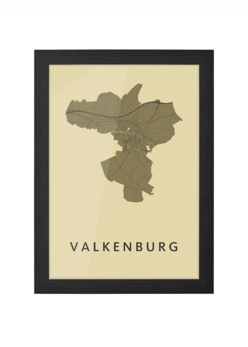 Valkenburg GoldenRod Ingelijst in Zwart lijst Kopen | Kunst in Kaart