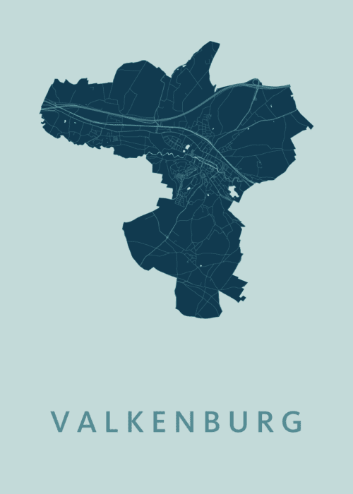 Valkenburg Stadskaart poster Mint