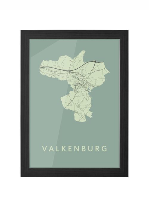 Valkenburg Olive Ingelijst in Zwart lijst Kopen | Kunst in Kaart
