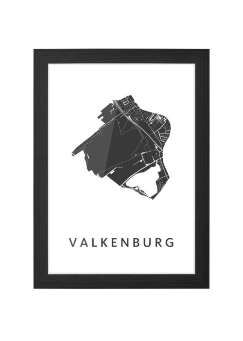 Valkenburg (ZH) White Ingelijst in Zwart lijst Kopen | Kunst in Kaart