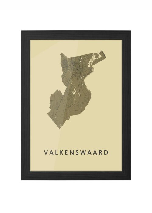 Valkenswaard GoldenRod Ingelijst in Zwart lijst Kopen | Kunst in Kaart