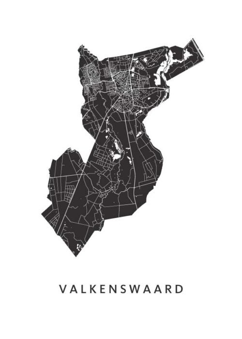 Valkenswaard Stadskaart - White