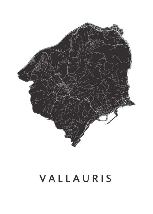 Vallauris Stadskaart Poster Kopen