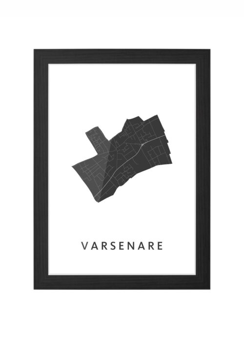 varsenare kaart poster ingelijst in zwarte lijst