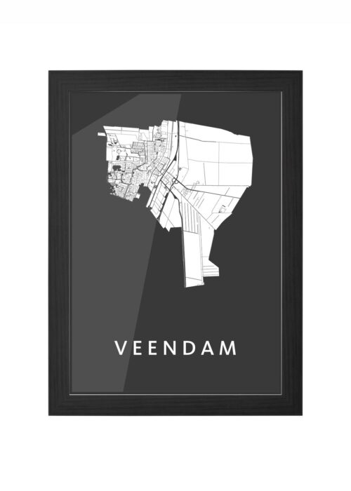 Veendam Black Ingelijst in Zwart lijst Kopen | Kunst in Kaart