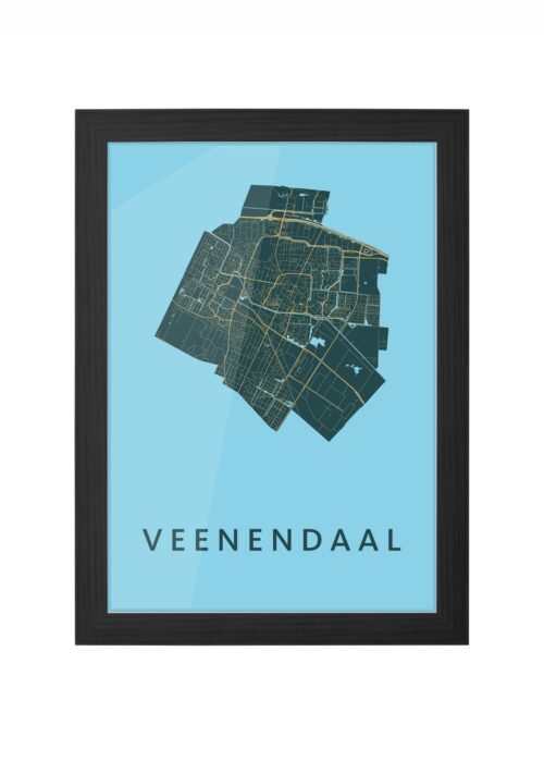 Veenendaal Azure Ingelijst in Zwart lijst Kopen | Kunst in Kaart