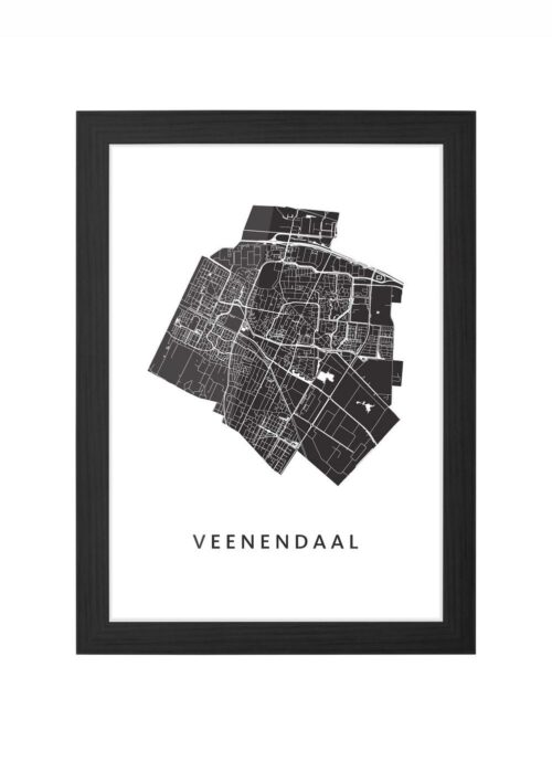 Veenendaal White Ingelijst in Zwart lijst Kopen | Kunst in Kaart