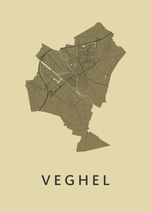 Veghel GoldenRod Stadskaart Poster Kopen