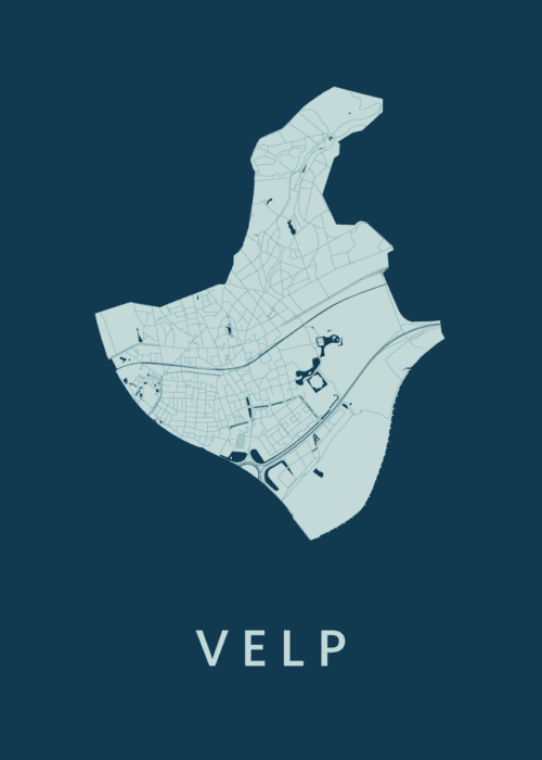 Velp Feldgrau Stadskaart Poster Kopen