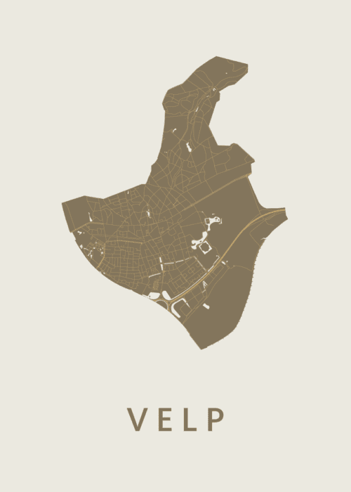 Velp Gold Stadskaart Poster Kopen