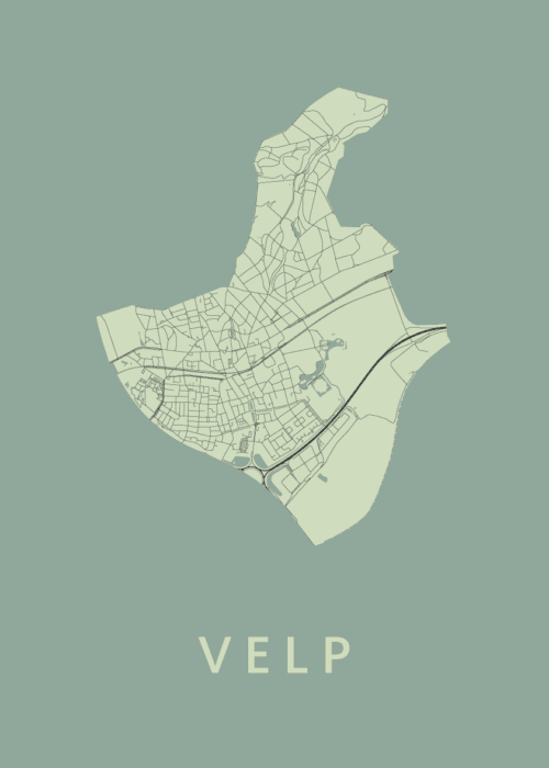 Velp Olive Stadskaart Poster Kopen