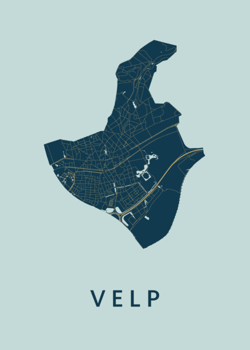Velp Prussian Stadskaart Poster Kopen