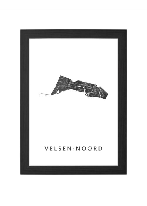 Velsen-Noord Ingelijst in Zwart lijst Kopen | Kunst in Kaart