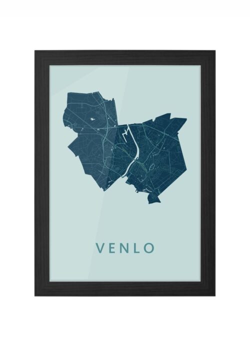 Venlo Mint Ingelijst in Zwart lijst Kopen | Kunst in Kaart