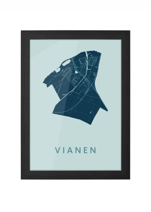 Vianen Mint Ingelijst in Zwart lijst Kopen | Kunst in Kaart