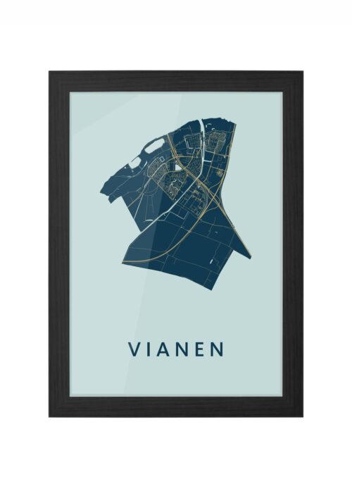 Vianen Prussian Ingelijst in Zwart lijst Kopen | Kunst in Kaart