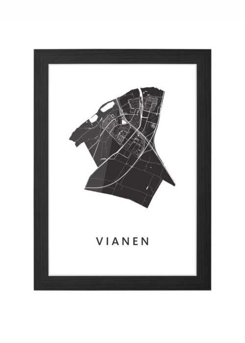 Vianen White Ingelijst in Zwart lijst Kopen | Kunst in Kaart