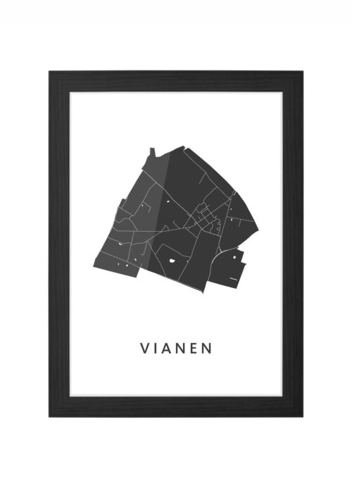 Vianen (NB) Ingelijst in Zwart lijst Kopen | Kunst in Kaart