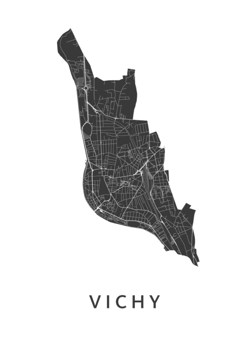 Vichy Stadskaart Poster Kopen