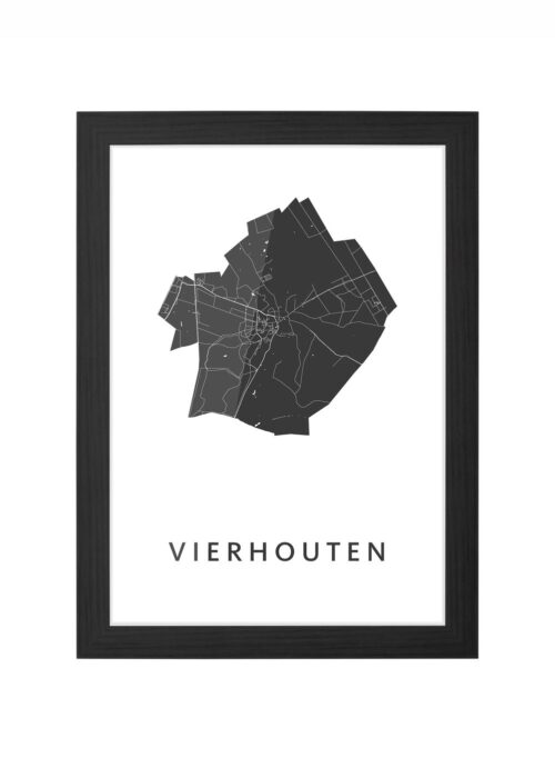 Vierhouten Ingelijst in Zwart lijst Kopen | Kunst in Kaart