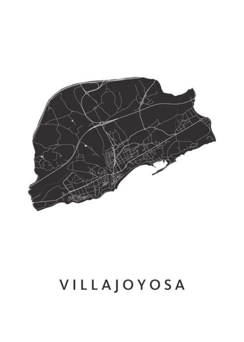 Villajoyosa Stadskaart Poster Kopen