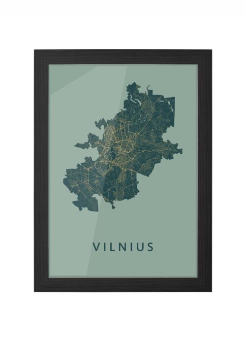 Vilnius  Amazon Ingelijst in Zwart lijst Kopen | Kunst in Kaart