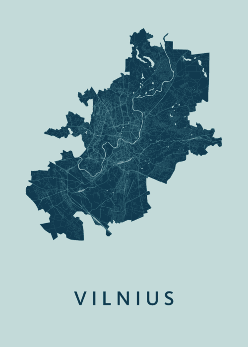 Vilnius  Mint Stadskaart Poster Kopen