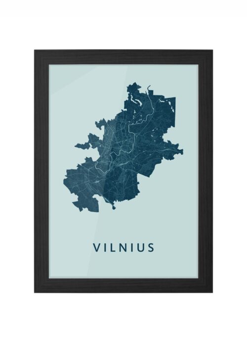 Vilnius  Mint Ingelijst in Zwart lijst Kopen | Kunst in Kaart