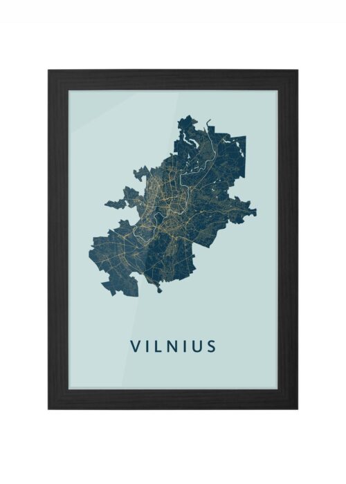 Vilnius  Prussian Ingelijst in Zwart lijst Kopen | Kunst in Kaart