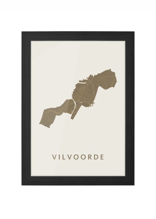 Vilvoorde Gold Ingelijst in Zwart lijst Kopen | Kunst in Kaart