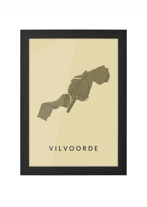 Vilvoorde GoldenRod Ingelijst in Zwart lijst Kopen | Kunst in Kaart