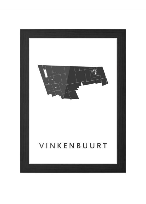 Vinkenbuurt White Ingelijst in Zwart lijst Kopen | Kunst in Kaart