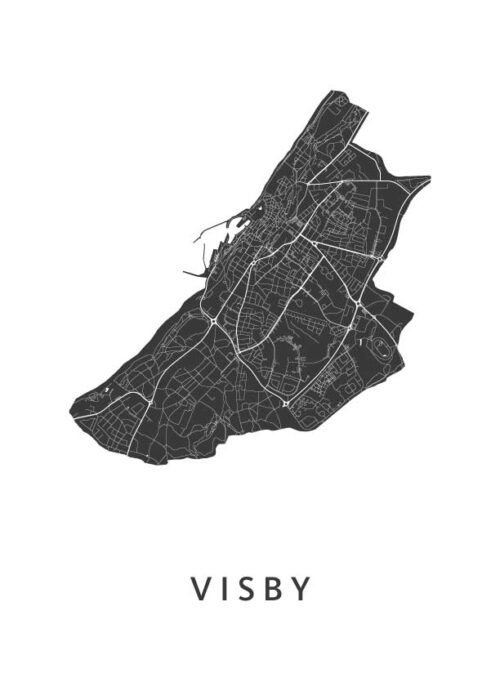 Visby Stadskaart Poster Kopen