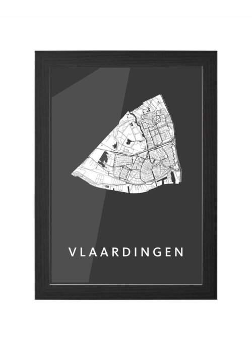 Vlaardingen Black Ingelijst in Zwart lijst Kopen | Kunst in Kaart