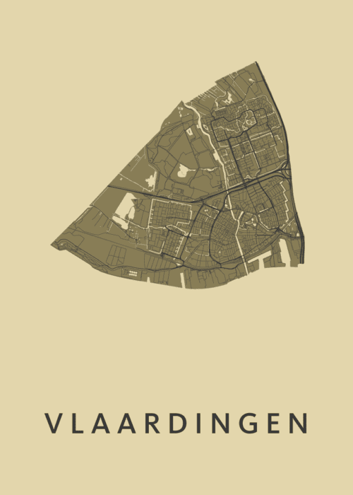 Vlaardingen Stadskaart - GoldenRod poster