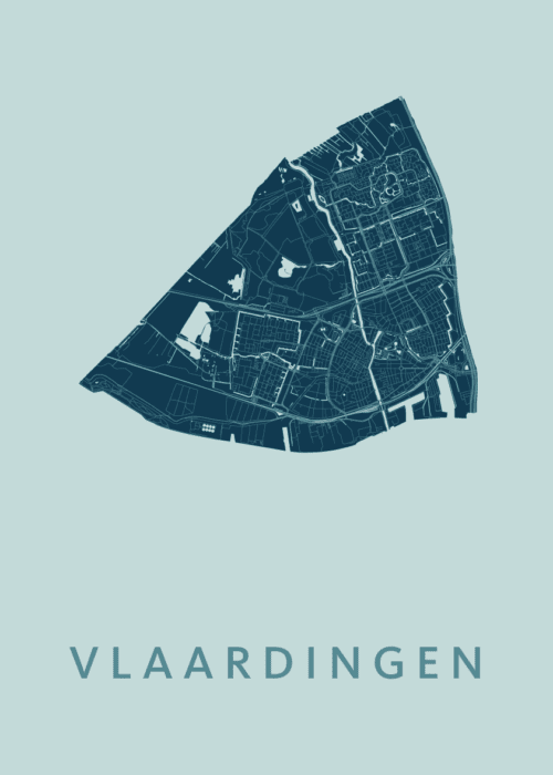 Vlaardingen Stadskaart - Mint poster