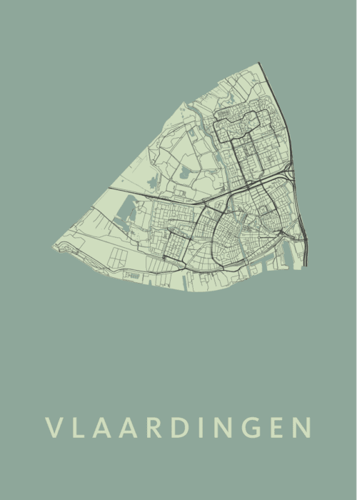 Vlaardingen Stadskaart - Olive poster