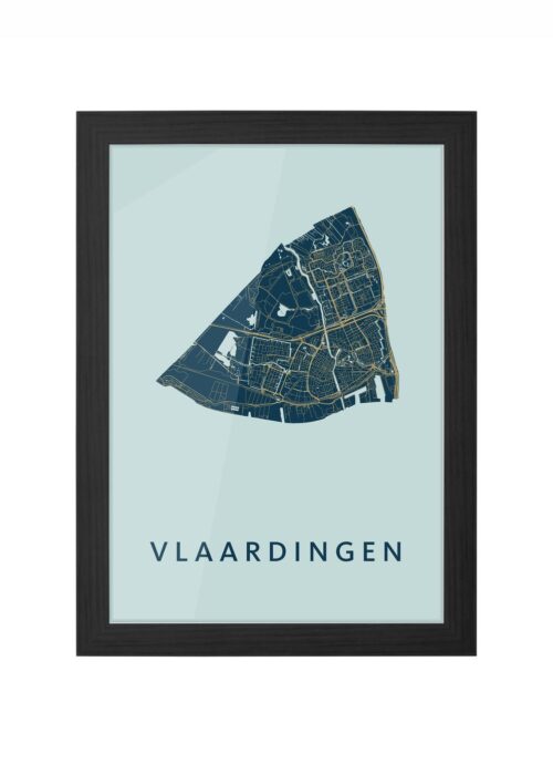 Vlaardingen Prussian Ingelijst in Zwart lijst Kopen | Kunst in Kaart