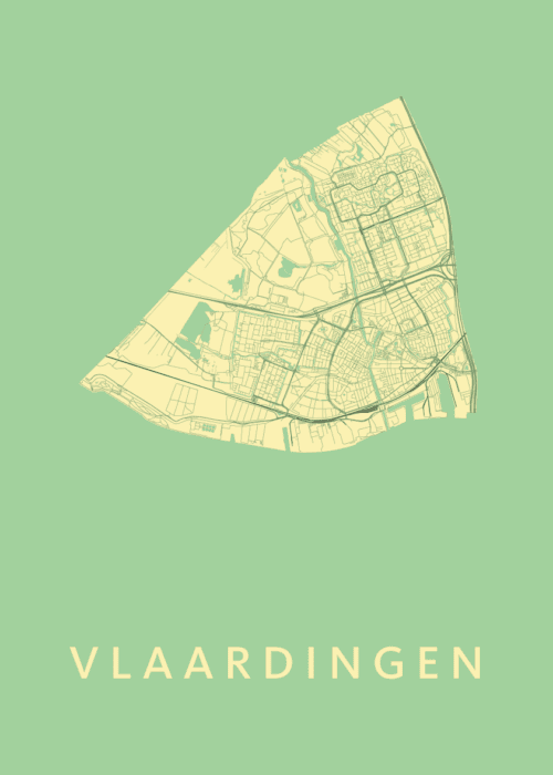 Vlaardingen Stadskaart - Spring poster