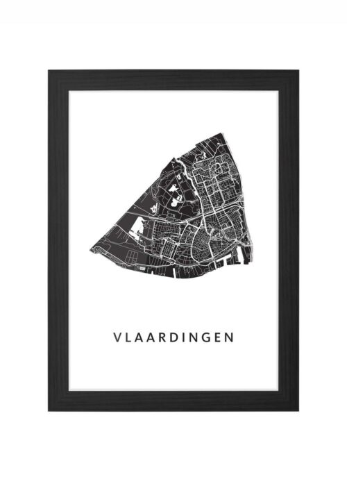 Vlaardingen White Ingelijst in Zwart lijst Kopen | Kunst in Kaart