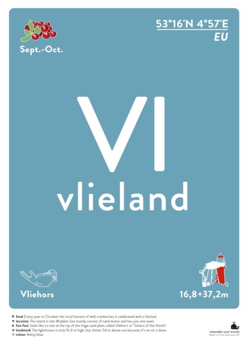 Vlieland — Typografie Poster
