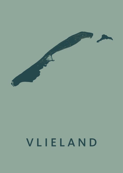 Vlieland Stadskaart poster Amazon