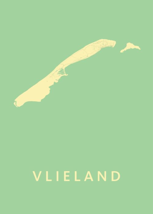 Vlieland Stadskaart poster Spring