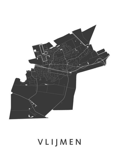 Vlijmen Kaart Poster