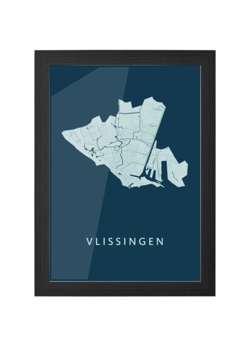 Vlissingen Feldgrau Ingelijst in Zwart lijst Kopen | Kunst in Kaart