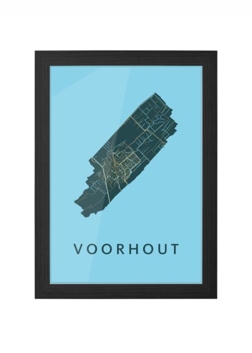 Voorhout Azure Ingelijst in Zwart lijst Kopen | Kunst in Kaart